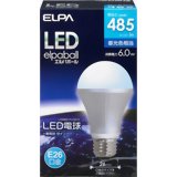 ELPA LED電球 エルパボール 昼白色相当 6.0W E26口金 全光束485lm LDA6D-H-G572