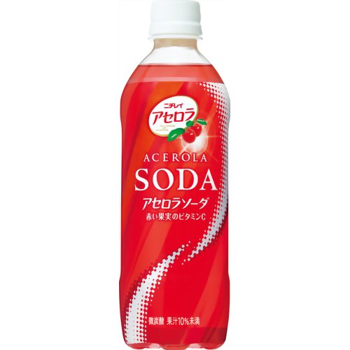 【ケース販売】アセロラソーダ 500ml×24本[ニチレイ アセロラ アセロラジュース ケンコーコム]