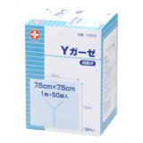 Yガーゼ 7.5cm*7.5cm 1枚*50袋入[切り込み入ガーゼ]