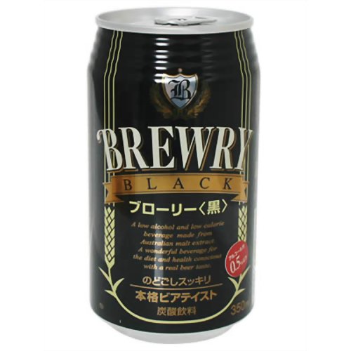 【ケース販売】ブローリー黒 350ml×24本[ノンアルコールビール(ビールテイスト飲料) ケンコーコム]