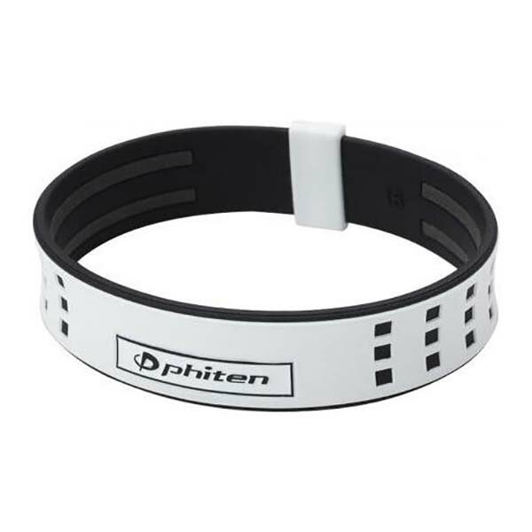 ファイテン PHITEN ユニセックス RAKUWAブレスS DUO2 ホワイト×ブラック 18cm ブレスレット アクセサリー <strong>松山英樹</strong>選手愛用 TG806126