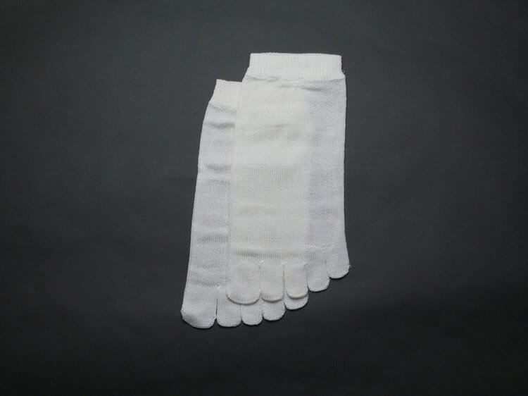 【JN正活絹】(メール便可)絹5本指靴下(Lサイズ