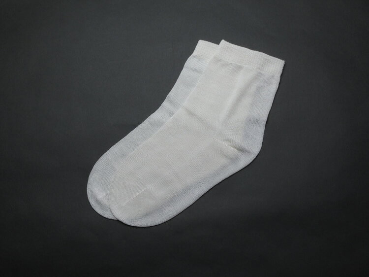 【JN正活絹】(メール便可)絹先丸靴下(Mサイズ)