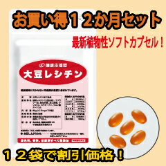 【お徳用12か月分】【36％OFF】大豆レシチン/だいず/大豆/大豆レシチン/大豆レシチン サプリメント/レシチン/★特価20％OFF★【sa_health_genru】