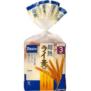 【バラ売】パスコ　超熟ライ麦入り　3枚入...:kenkouya-webshop:10001309