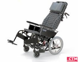 ◎リクライニング式車椅子介助式 カワムラサイクル KX16-42N アルミ製車いす 【アルミ製車椅子】 