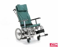 ◎リクライニング式車椅子介助式 カワムラサイクル KXL16-42 アルミ製車いす・ソフトタイヤ仕様 【アルミ製車椅子】 