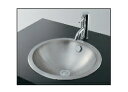 KAKUDAI カクダイ 鉄穴(かんな) 493-042 ステンレス丸型洗面器(ヘアライン) 【専用排水上部セット(水栓連結タイプ)付き】