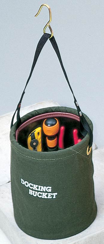 【伝統のKOZUCHI】　コヅチ　ドッキングバケット（工具差し付電工バケツ）　KBD-20BOD（フック付）　カーキ