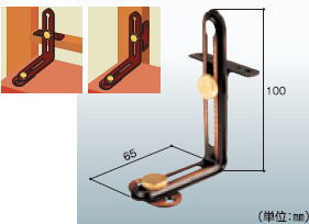 間彦　カグピタット　鴨居用　K-102　L字耐震金物　65×100mm
