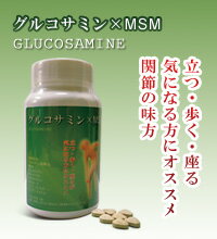 グルコサミン×MSM　【内容量63g（3.5mg×180粒）】立つ・歩く・座るがツライ方・関節の味方！両親へ『健康』をプレゼント