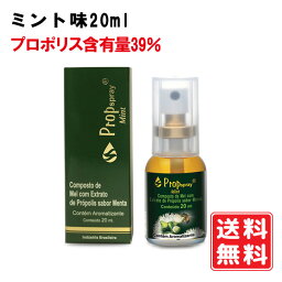 【正規代理店】<strong>プロポリススプレー</strong> ミント味 20ml 坂本養蜂場 ワックスフリーブラジル 子供 のど ミスト のどスプレー のどミスト 喉 ケア 蜂蜜 ミント スプレー 喉スプレー はちみつ ハチミツ 無添加 含有量39% 定形外発送 送料無料　使用期限：2026.01.31