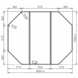 TOTO 軽量組み合わせ式3枚組風呂フタ 全体サイズ・幅1690×奥行1390mm 品番:…...:kenzaih:10027473