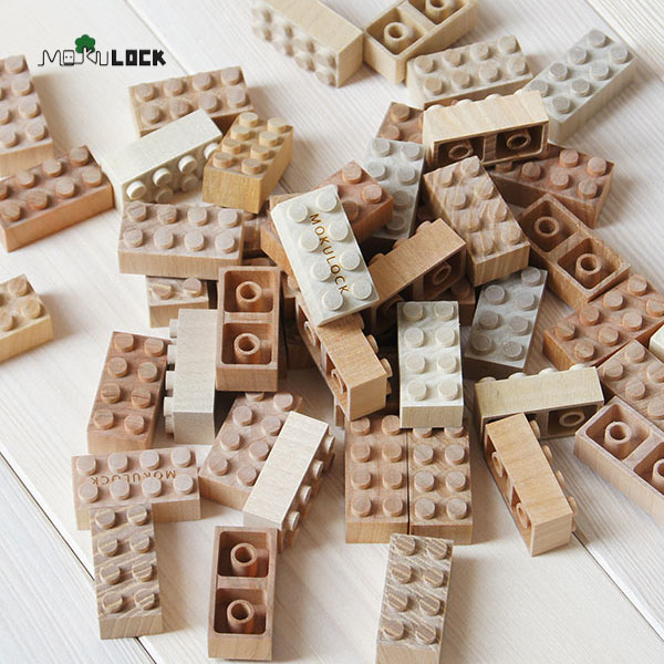 モクロック　48ピースブロックセット　/ MOKULOCK / 間伐材 山形 自然 子供 キッズ おもちゃ 玩具 お祝い プレゼント ギフト もくろっく 木製ブロック 木のブロック レゴ 自然の魅力が詰まった木のブロック・モクロック