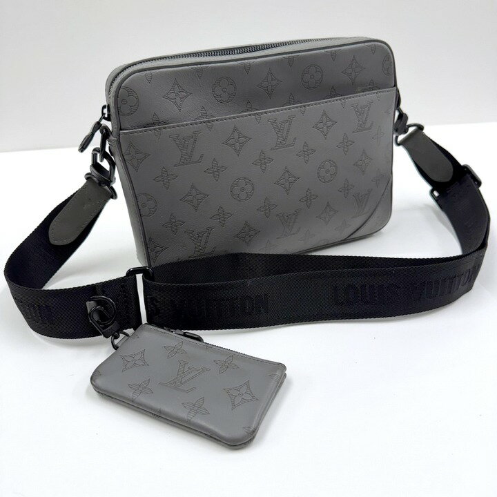 【LOUIS VUITTON】ルイヴィトン デュオ・メッセンジャー モノグラム・シャドウ グレー M45730 RFID【中古】【代金引換不可】/kt15712kw