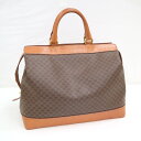 【CELINE】セリーヌ ボストンバッグ マカダム レザー×PVC ブラウン【中古】【代金引換不可】/tm03565tg