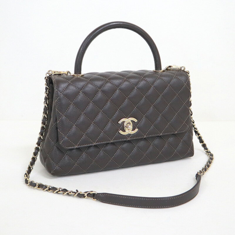 【CHANEL】シャネル マトラッセ・ココハンドル（S）・チェーンショルダーバッグ キャビアスキン A92991 RFIDタグ【中古】【代金引換不可】/kt14834md