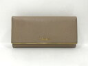 【PRADA】プラダ 二つ折り長財布 サフィアーノ レザー CAMMEO ベージュ 1MH132 QME F0770【中古】/br27273