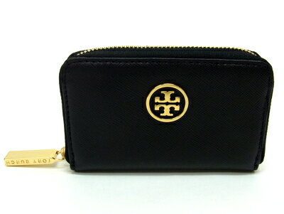 【★送料込★】　TORY BURCH　トリーバーチ　 『コインケース　（ROBINSON　ZIP　COIN CASE』 ロビンソン　小銭入れ　カードケース　キーケース　財布　《ブラック　BLACK　黒》 ラウンドファスナー　ジップ 　 17004　＠