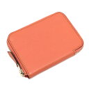 【★送料込★】 HERMES エルメス 『アザップミニ/オールレザー』 《ローズティ×ヴォー・シッキム×□R刻印》コンパクト財布/コインケース/カードケースラウンドジップ/ラウンドファスナー/レザー/エルメス/レディース/メンズ 《送料込》 28494k0290 @【中古】