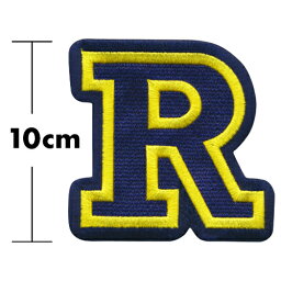 アルファベット　<strong>ワッペン</strong>　縦10cmサイズ　超BIGサイズ【スラブセリフ タイプ】/ 大きい <strong>特大</strong> 文字<strong>ワッペン</strong>　ローマ字<strong>ワッペン</strong> / 刺繍<strong>ワッペン</strong> / アップリケ / アイロン接着