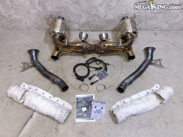 【中古】Ferrari フェラーリ 458 スペチアーレ Cupristo カプリスト オールステンレス 可変マフラー ダウンパイプ リモコン 付 / S8-040