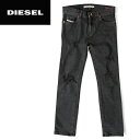 ★DIESEL ディーゼル レディース★クラッシュダメージ加工 日本製 ブラックデニム ジーンズ デニム パンツ【SANDY】【W23・24】【L32】【ブラック】die-l-p-a4-812 《メーカー希望小売価格66,000円》