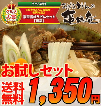 【初回限定】【送料無料】グルメ大賞7回受賞！さぬきうどんの亀城庵お試しセット！累計6892万食販売の讃岐うどんをお取り寄せ[きじょうあん]