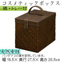 コスメティックボックス(メイクボックス)鏡 角度調節 収納