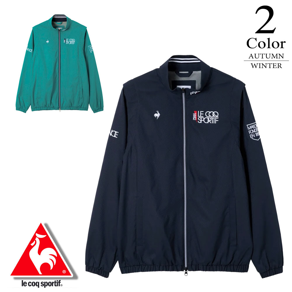 ルコック ゴルフウェア ヒートナビ2WAYブルゾン〔袖取り外し可能〕 lg5fwb00m 【M/L寸：メンズ】Le coq sportif GOLF ゴルフウエア アウター メンズ【2025秋冬】【期間限定クーポン】【メール便】