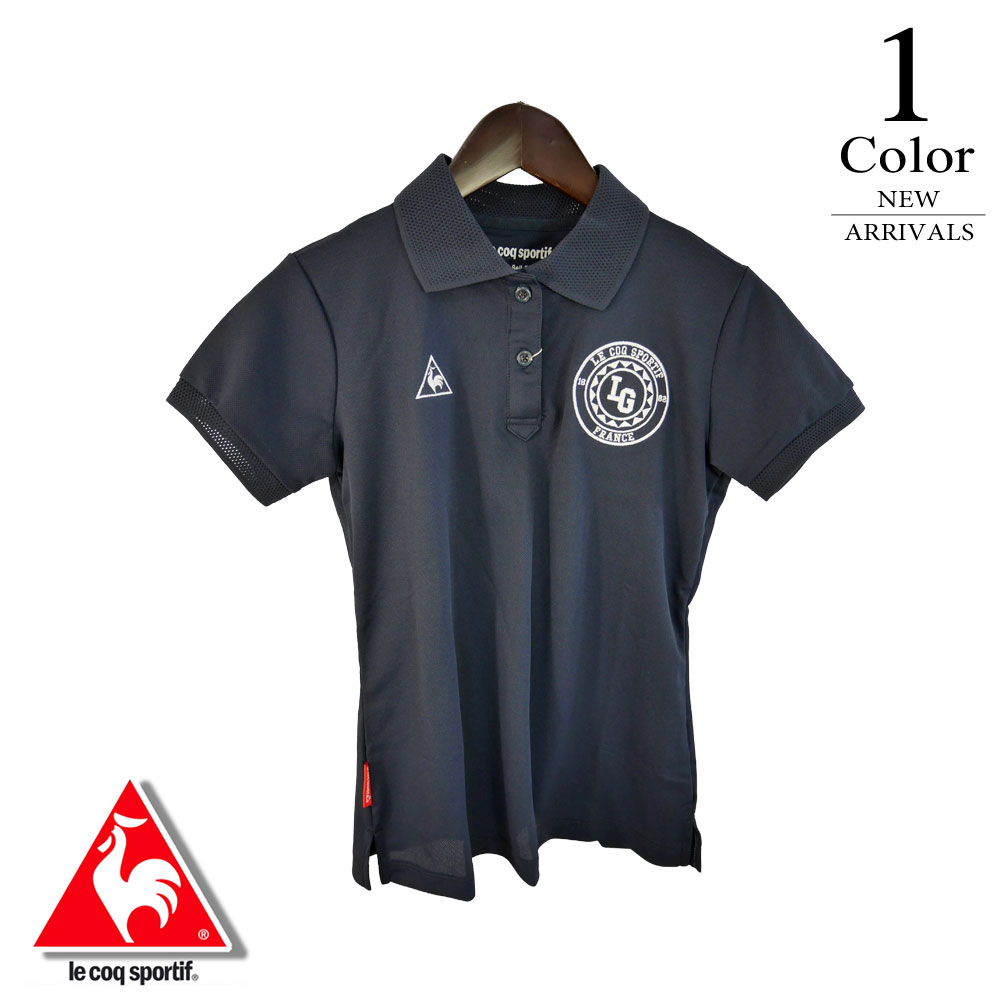 【メール便・ゆうパケット】▼半袖シャツ〔NATURE TECH〕 【S/M/L/LL寸：レディース】ルコック ゴルフ Le coq sportif GOLF ゴルフウェア シャツ レディース【春夏モデル】【50％OFF】【SALE】