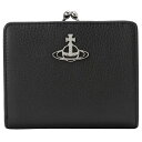 ヴィヴィアン ウエストウッド Vivienne Westwood 51010020 L001J N401 グレインレザー がま口 二つ折り財布 ブラック レディース ウォレット GRAIN LEATHER WALLET WITH FRAME POCKET