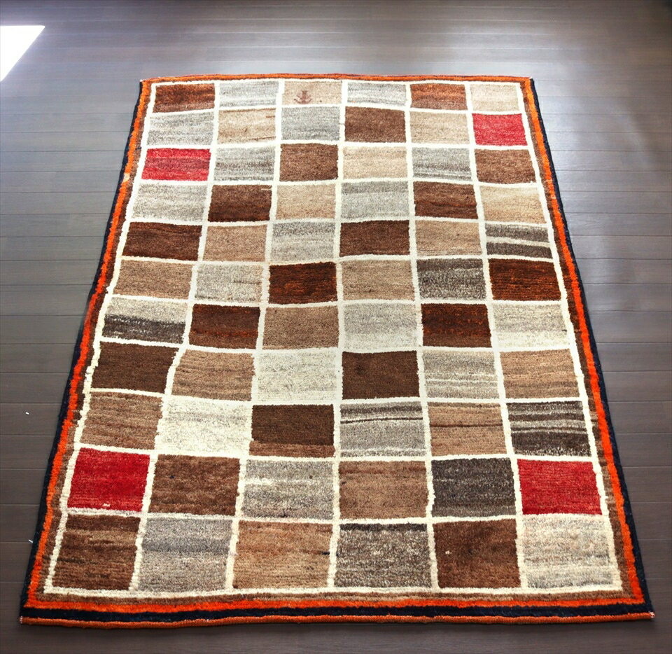 【15%OFFクーポン対象品】オールドギャッベ 183×120cm タイルデザイン　Old Gabbeh