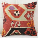 キリムクッションカバー40cm角・トルコ手織りキリム/ヴィンテージ・オールドKilim Cushionコチボユヌズ