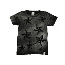 スプレー 抜染 半袖 レディース Tシャツ 星柄 : TS-358L