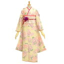 京都 着物レンタル夢館 |貸衣装|結婚式|全国宅配◆振袖レンタルフルセット:R140クリーム 牡丹(くりーむぼたん)148cm〜168cm