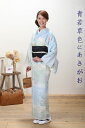 青若草・朝顔柄 洗える夏着物 単品 (全2サイズ) Mサイズ...
