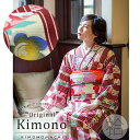 洗える着物 袷着物単品「エンジ変わり縞」京都きもの町オリジナ...