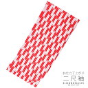お仕立て上がり 二尺袖単品「赤×白 矢羽」卒業式、謝恩会に 女性着物 二尺袖 ショート丈 【メール便不可】