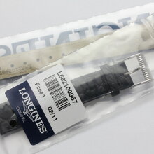 【お取り寄せ商品】腕時計用バンドベルト/ロンジン純正クロコダイル/黒ブラック(SS尾錠付き)取付幅16ミリ/尾錠幅14ミリロンジン部品番号:L682100967【お取り寄せ商品】