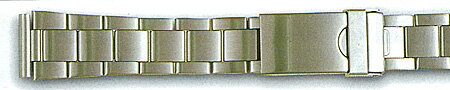 腕時計用ベルト・バンド/バンビBAMBI金属ブレスレットBSB4553S取付幅18ミリ対応（直管パーツ）＆20ミリ弓型パーツ付き