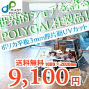 ポリカ平板 3mm厚 片面UVカット 1000mmX2000mm 【定型】 強い ポリカ ポリカーボネート 板 ポリカーボネイト 透明 波板 窓 パーテーション 棚 障子紙 戸 扉 建具や、コレクションケース ボード コレクションラック フィギュア ケース ガラス 耐衝撃