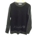 【中古】nonnative 切替クルーネックセーター グレー×ブラック サイズ:2 【050918】(ノンネイティブ)