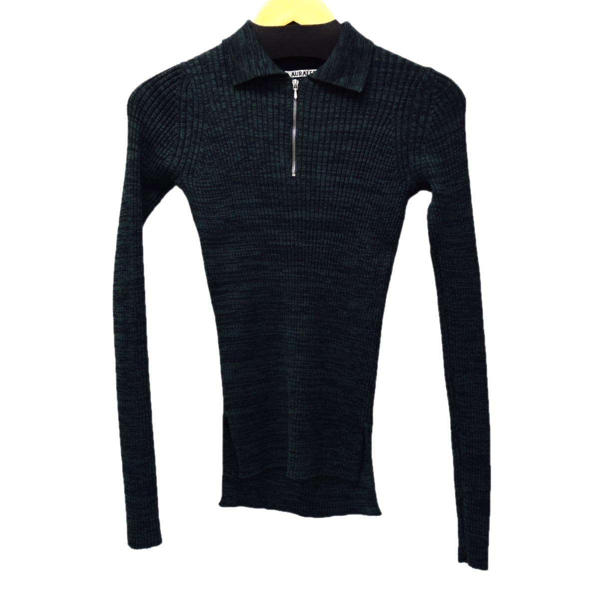   AURALEE@WIDE RIB KNIT ZIP POLO@ChujbgWbv| O[ TCYF-  180120  I[[ 