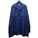 【中古】is-nessナイロンシャツ ネイビー サイズ:48【価格見直し】