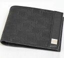 Dunhill/ダンヒル PVC Leather Bifold wallet with Coin Case Black PVC レザー バィフォールド 小銭入れ コインケース メンズ #SI490【中古】