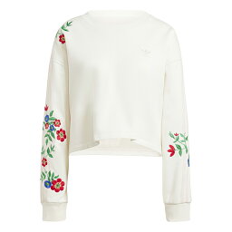 【500円OFFクーポン 5/6まで】<strong>adidas</strong> Originals FLORAL SWEAT(CLOUD WHITE)(アディダスオリジナルス <strong>フローラルグラフィック</strong> <strong>スウェット</strong>)【レディース】【クルーネック トレーナー フレンチテリー】【24SS】