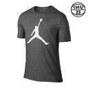 NIKE M JSW TEE ICONIC JUMPMAN LOGO (CHARCOAL HEATHR/WHITE) (ナイキ ジョーダン アイコニック ジャンプマン S/S Tシャツ) 【メンズ】【半袖】【バスケットボール】【17SU-I】