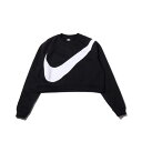 NIKE AS W NSW SWSH CREW FLC BB(BLACK/WHITE)(ナイキ ウィメンズ スウッシュ BB クルー フリース)【レディース】【スウェット】【19FA-I】