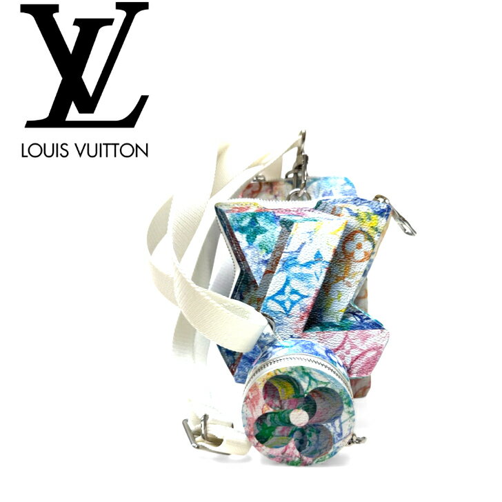 【中古美品】LOUIS VUITTON ルイヴィトン モノグラム パステル カラーズ ブロックLV M57277 ショルダーバッグ
